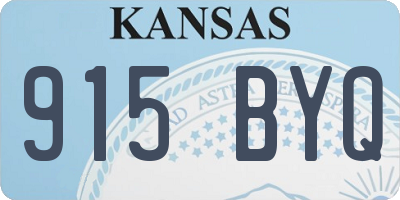 KS license plate 915BYQ