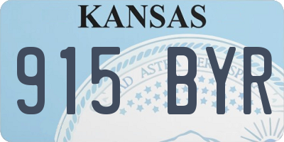 KS license plate 915BYR