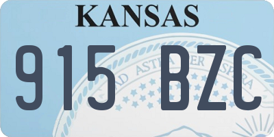 KS license plate 915BZC