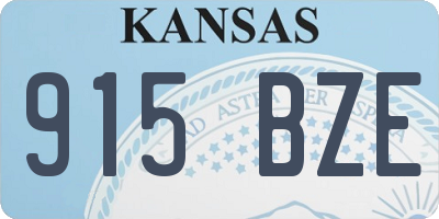 KS license plate 915BZE