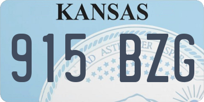 KS license plate 915BZG