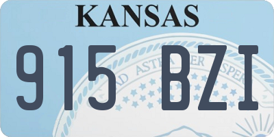KS license plate 915BZI