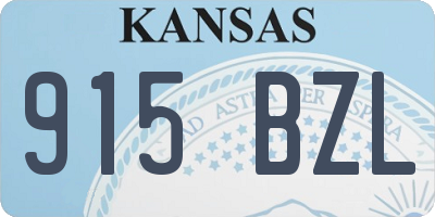 KS license plate 915BZL
