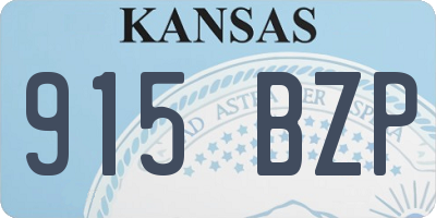 KS license plate 915BZP
