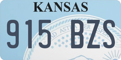 KS license plate 915BZS
