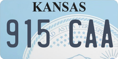 KS license plate 915CAA