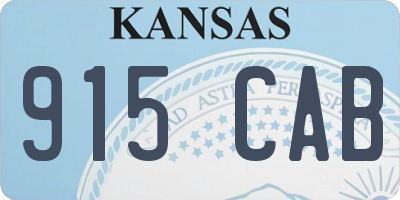 KS license plate 915CAB