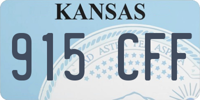 KS license plate 915CFF