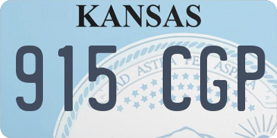 KS license plate 915CGP