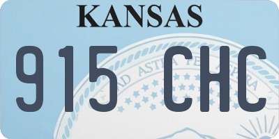 KS license plate 915CHC