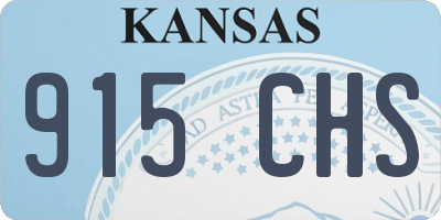 KS license plate 915CHS