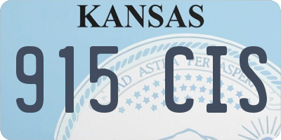 KS license plate 915CIS