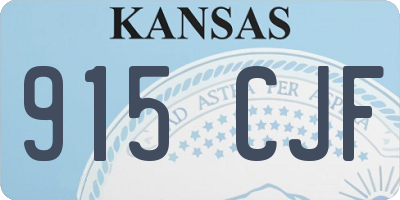 KS license plate 915CJF