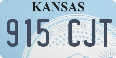 KS license plate 915CJT