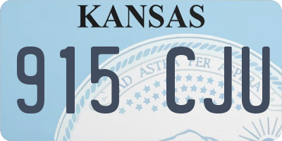 KS license plate 915CJU