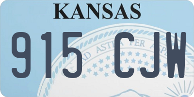 KS license plate 915CJW