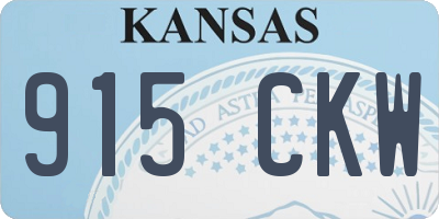 KS license plate 915CKW