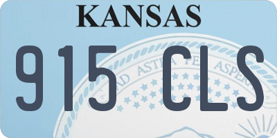 KS license plate 915CLS
