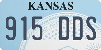KS license plate 915DDS