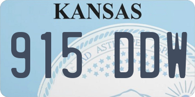 KS license plate 915DDW