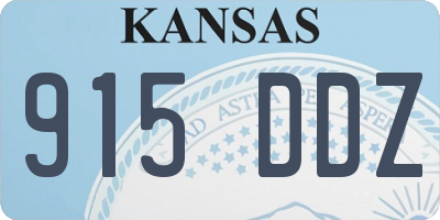 KS license plate 915DDZ