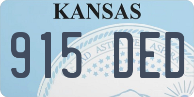 KS license plate 915DED
