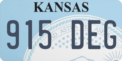 KS license plate 915DEG