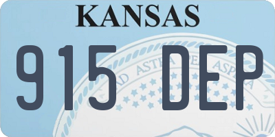 KS license plate 915DEP