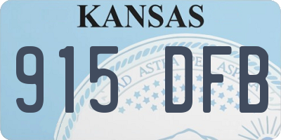 KS license plate 915DFB