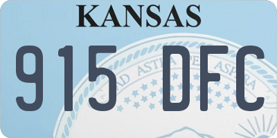 KS license plate 915DFC