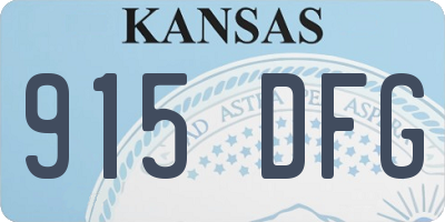 KS license plate 915DFG