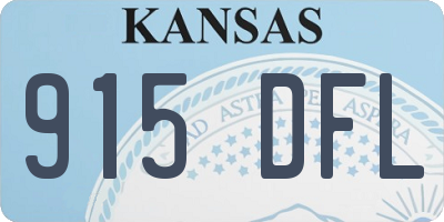 KS license plate 915DFL