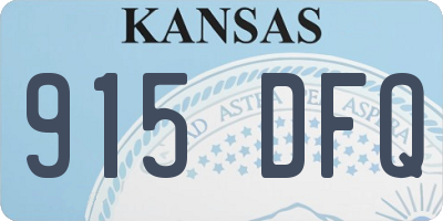 KS license plate 915DFQ
