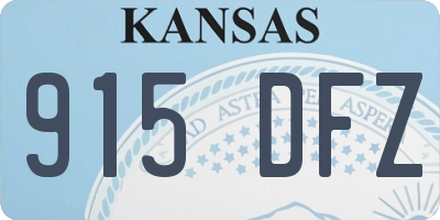 KS license plate 915DFZ