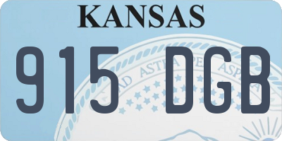 KS license plate 915DGB