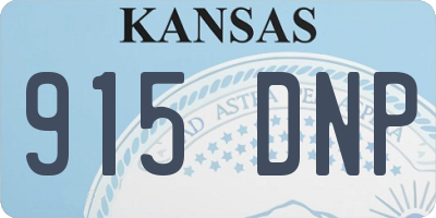 KS license plate 915DNP
