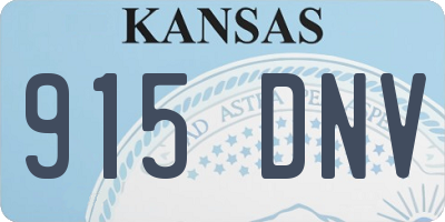 KS license plate 915DNV
