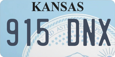 KS license plate 915DNX