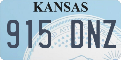 KS license plate 915DNZ