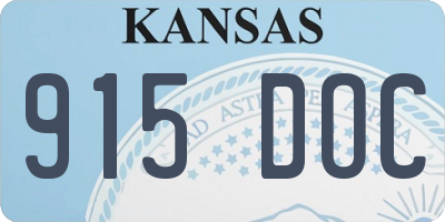 KS license plate 915DOC