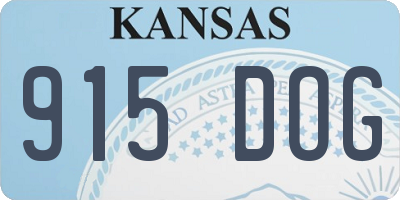 KS license plate 915DOG