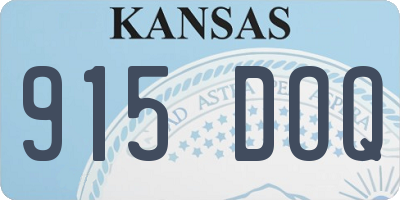KS license plate 915DOQ