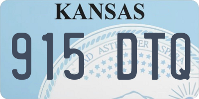 KS license plate 915DTQ