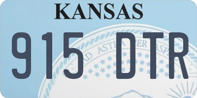 KS license plate 915DTR
