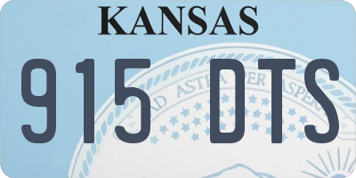 KS license plate 915DTS