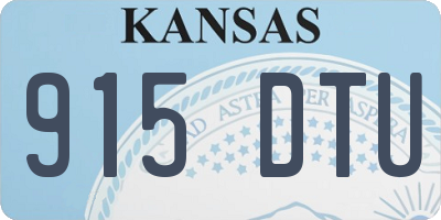 KS license plate 915DTU