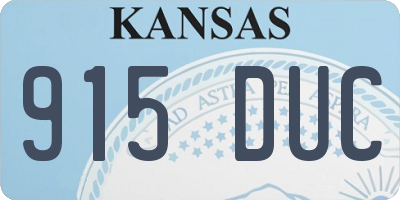 KS license plate 915DUC