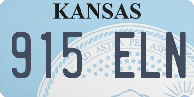 KS license plate 915ELN
