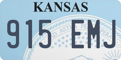 KS license plate 915EMJ