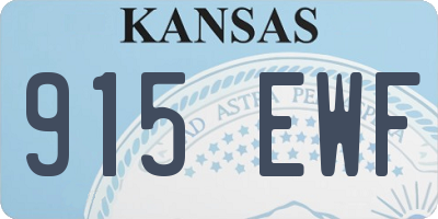 KS license plate 915EWF